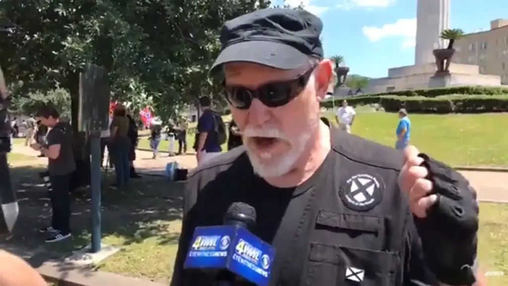 WWLTV Dr. Michael Hill - the protest at Lee Circle