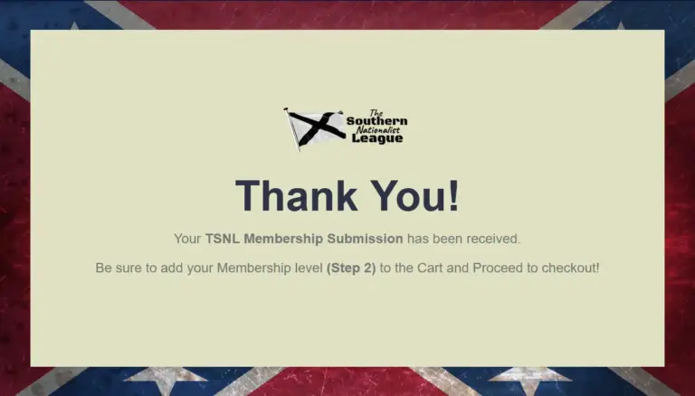Membership Thank You confirmation